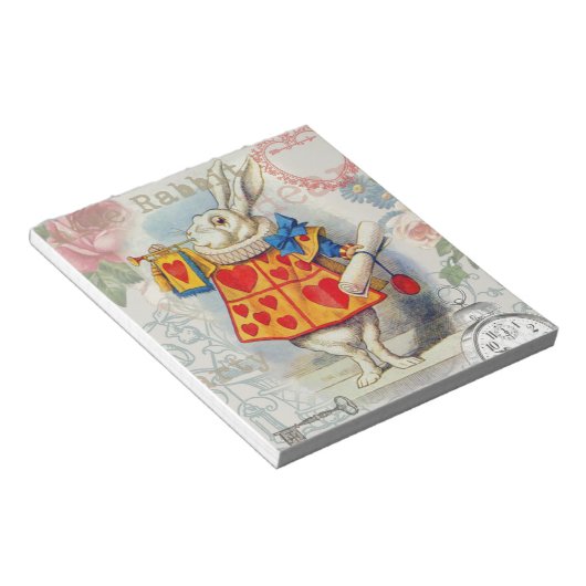 White Rabbit Hearts Alice Classic Notitieblok (Schuin)