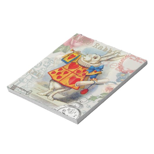 White Rabbit Hearts Alice Classic Notitieblok (Linkerzijde)
