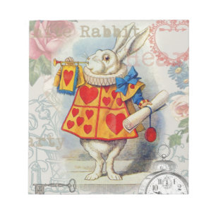 White Rabbit Hearts Alice Classic Notitieblok
