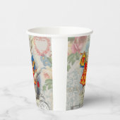 White Rabbit Hearts Alice Classic Papieren Bekers (Links)