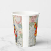 White Rabbit Hearts Alice Classic Papieren Bekers (Rechts)