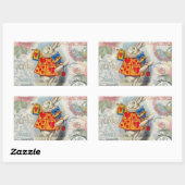 White Rabbit Hearts Alice Classic Rechthoekige Sticker (Vel)