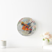 White Rabbit Hearts Alice Classic Ronde Klok (Huis)