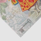 White Rabbit Hearts Alice Classic Tissuepapier (Detail)