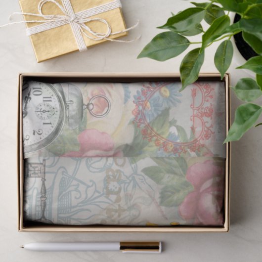 White Rabbit Hearts Alice Classic Tissuepapier (Geschenk)