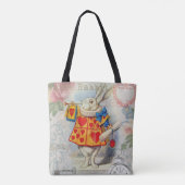 White Rabbit Hearts Alice Classic Tote Bag (Achterkant)