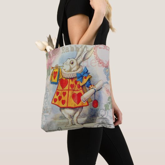 White Rabbit Hearts Alice Classic Tote Bag (Dichtbij)