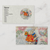 White Rabbit Hearts Alice Classic Visitekaartje (Voorkant / Achterkant)