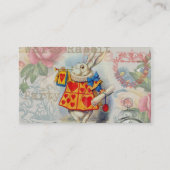 White Rabbit Hearts Alice Classic Visitekaartje (Achterkant)