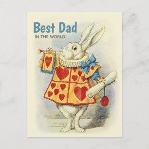 White Rabbit herald Best dad in the world CC1124 Briefkaart