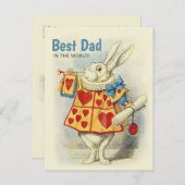 White Rabbit herald Best dad in the world CC1124 Briefkaart (Voorkant / Achterkant)