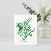 White Rabbit Herald Green Prom Bid Kaart (Staand voorkant)