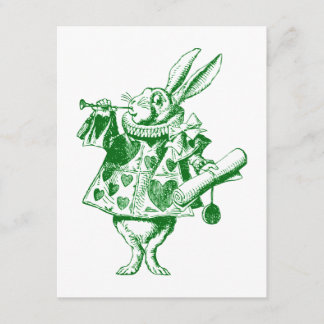 White Rabbit Herald Green Prom Bid Kaart