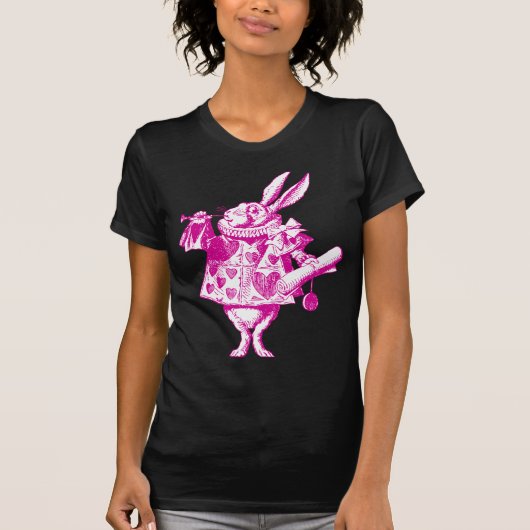 White Rabbit Herald Inked Pink T-shirt (Voorkant)