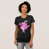 White Rabbit Herald Inked Pink T-shirt (Voorkant volledig)