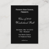 White Rabbit Herald Prom Bid Contactkaartje (Achterkant)