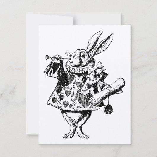 White Rabbit Herald Prom Bid Kaart (Voorkant)