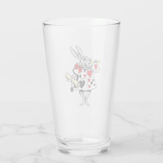 White Rabbit Illustration Glas (Achterkant)