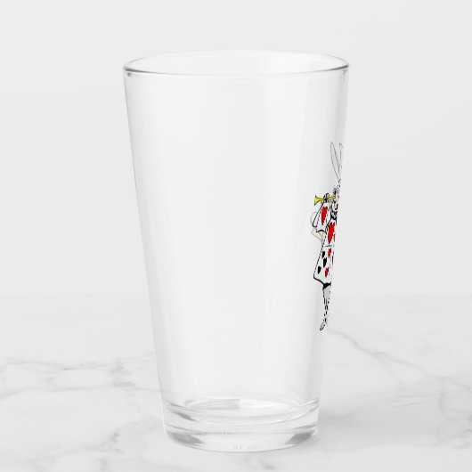 White Rabbit Illustration Glas (Rechts)