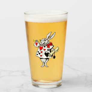 White Rabbit Illustration Glas