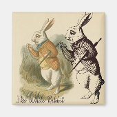  White Rabbit Illustration Magneet (Voorkant)