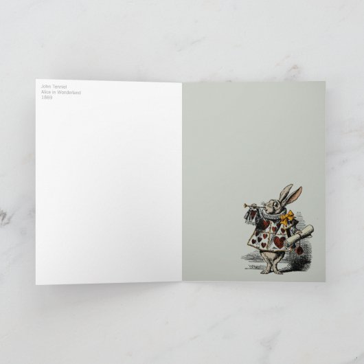 White Rabbit (in kleur) CC0369-Valentijn Feestdagen Kaart (Binnen)