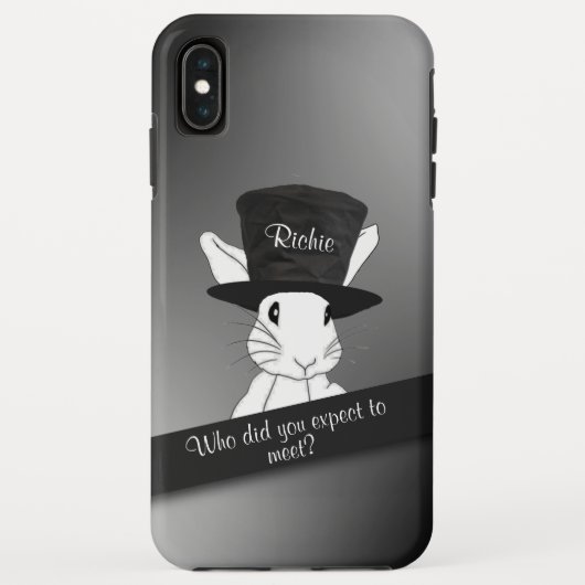 White Rabbit in Personalized Top Hat Case-Mate iPhone Case (Achterkant)