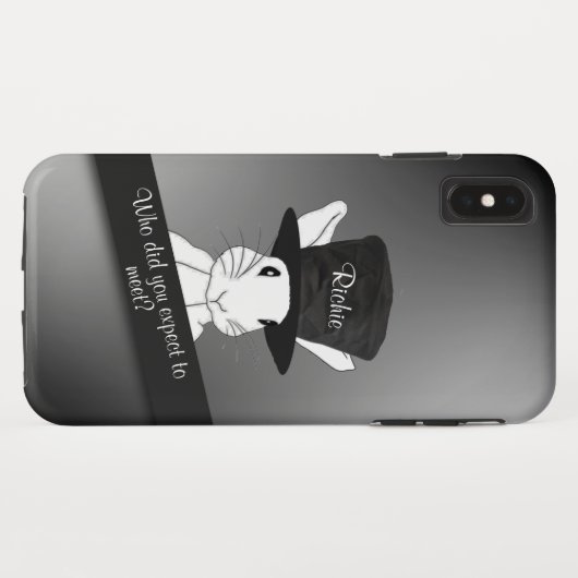 White Rabbit in Personalized Top Hat Case-Mate iPhone Case (Achterkant (horizontaal))