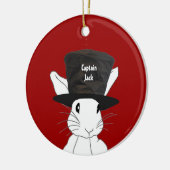 White Rabbit in Top Hat Ornament (Links)