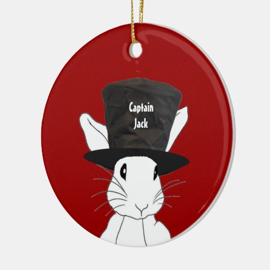 White Rabbit in Top Hat Ornament (Links)