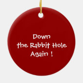 White Rabbit in Top Hat Ornament (Achterkant)