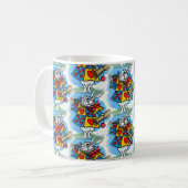 White Rabbit in Wonderland Cartoon Koffiemok (Voorkant links)