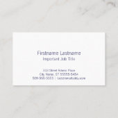 White Rabbit Letterpess Style Visitekaartje (Achterkant)