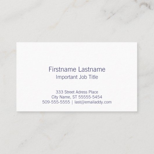 White Rabbit Letterpess Style Visitekaartje (Achterkant)