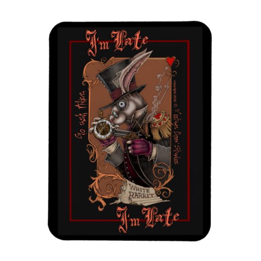 White Rabbit Magnet Magneet (Verticaal)