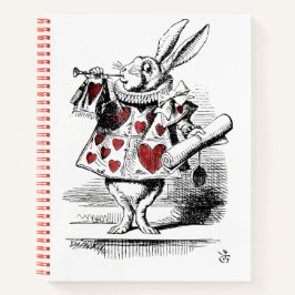 White Rabbit met Red Hearts Alice in Wonderland Notitieboek