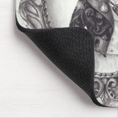 White Rabbit Mousepad Alice in Wonderland Mousepad Muismat (Hoek)