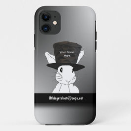 White Rabbit Name Top Hat iPhone 5 Hoesje