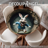 White Rabbit of Alice's Wonderland #1 Decoupage Tissuepapier