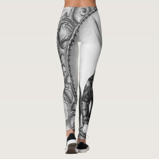 White Rabbit over Leggings Alice in Wonderland (Achterkant)