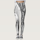 White Rabbit over Leggings Alice in Wonderland (Voorkant)