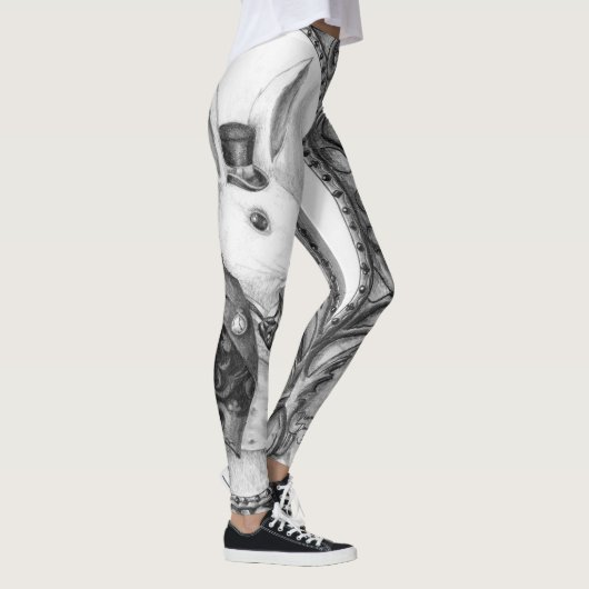 White Rabbit over Leggings Alice in Wonderland (Rechts)