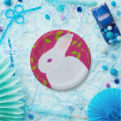 white rabbit papieren bordje (Feest)