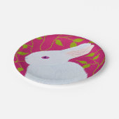 white rabbit papieren bordje (Gekanteld)