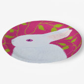 white rabbit papieren bordje (Gekanteld)