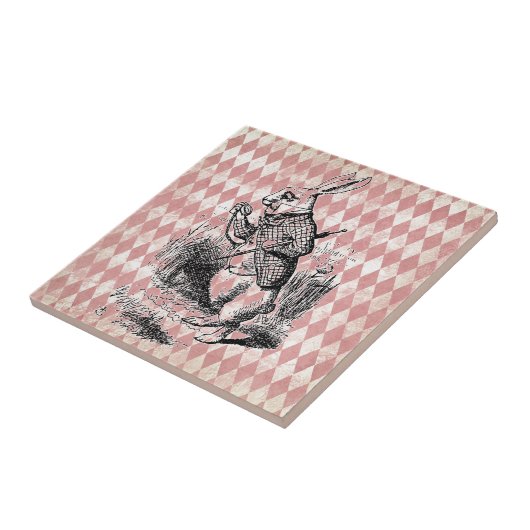 White Rabbit Pink Diamond Tegel Tegeltje (Zijkant)