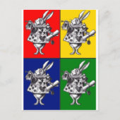 White Rabbit Pop Art Briefkaart (Voorkant)