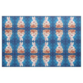 White Rabbit Pop Surrealisme Illustration fabric Stof (Fat Quarter)