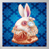 White Rabbit Pop Surrealisme Illustration Poster (Voorkant)