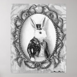White Rabbit Poster Alice in Wonderland Poster